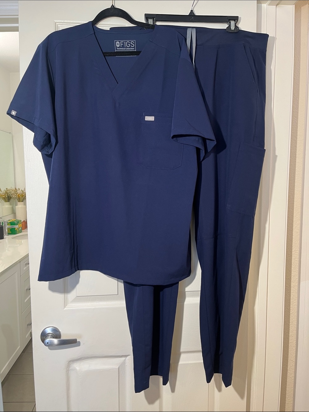 Figs Navy Medical Scrub Top & Pants